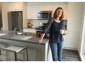 Suzanne Engelbrecht is moving to the Canals Townhomes by Slokker Homes in Airdrie.