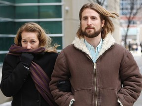 David and Collet Stephan leave for a break during their appeals trial on March 9, 2017.