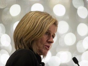 Alberta Premier Rachel Notley speaks during the Greater Vancouver Board of Trade's annual Energy Forum, in Vancouver, B.C., on Thursday November 30, 2017. THE CANADIAN PRESS/Darryl Dyck ORG XMIT: VCRD131