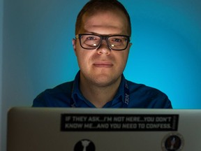 Dustin Heywood, Senior Managing Consultant for X-Force Red, IBM’s newly established global security research team, was photographed in Calgary on Thursday November 2, 2017. Gavin Young/Postmedia