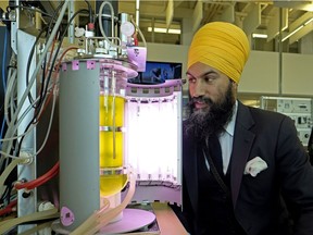 Jagmeet Singh is in Edmonton Friday.