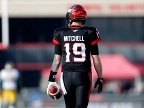 Bo Levi Mitchell guides the Stampeders to the Western Final win Sunday at McMahon Stadium.