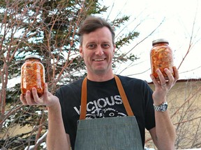 Nick Broadley and his homemade kimchee.