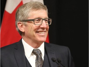 Rick Hanson, CBEC Chair of the Calgary Bid Exploration Committee speaks to media after he delivered its 5,400-page report to City Council Monday on Monday July 24, 2017. DARREN MAKOWICHUK/Postmedia Network
Darren Makowichuk, DARREN MAKOWICHUK/Postmedia