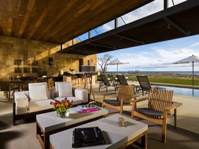 A terrace at a home in the West Enclaves, a Ritz-Carlton Reserve development in Puerto Los Cabos.