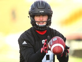 Calgary Stampeders QB Bo Levi Mitchell is shown during practice on Nov. 15, 2017