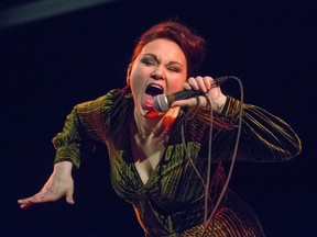Tanya Tagaq performing at the FirstOntario Performing Arts Centre in downtown St. Catharines in May. Tagaq returns to Calgary to play the Bella Concert Hall on Wednesday.
