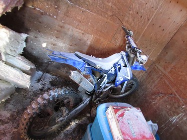 A motorcycle that was seized by the Calgary Police Service Centralized Break and Enter Teams during an operation that resulted in 108 charges being laid, 39 outstanding warrants executed and approximately $1.33 million worth of stolen property recovered. SUPPLIED PHOTO
