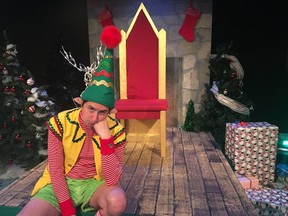 Devon Dubnyk in The Santaland Diaries. It opens at Lunchbox Theatre this week.