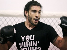 Elias Theodorou trains at the MMA University in Calgary on Jan. 27, 2017