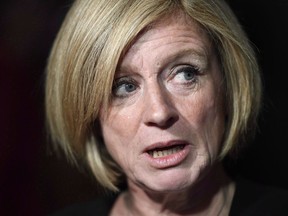 Rachel Notley

Alberta Premier Rachel Notley will go on tour starting Nov. 20 to stump for the Trans Mountain pipeline, but is resisting opposition calls to wield a big stick against its opponents. Notley speaks to reporters following a Council of the Federation meeting in Ottawa on Tuesday, Oct. 3, 2017. THE CANADIAN PRESS/Justin Tang ORG XMIT: CPT123

EDS NOTE A FILE PHOTO
Justin Tang,