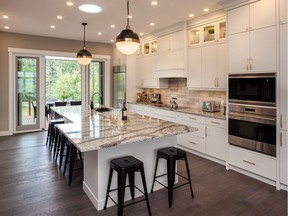 The kitchen in Ultimate Renovation's Edgemont show case home at 60 Edgebyne Cres. N.W.