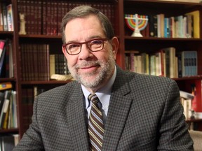 Rabbi Rabbi Shaul Osadchey in his office at the the Tzedec Congregation.