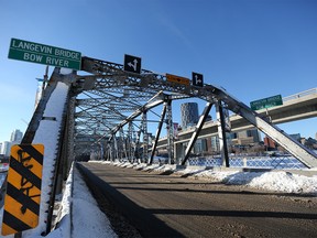 Langevin Bridge in Calgary on Tuesday January 2, 2018. Leah Hennel/Postmedia