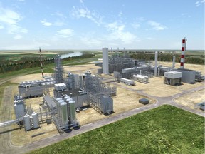 Rendering of Inter Pipeline's proposed $3.5-billion petrochemical plant northeast of Edmonton.