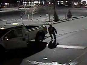 A suspect in the theft of an ATM from an Airdrie Sobeys grocery store.