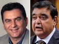 Former Progressive Conservative MLA Moe Amery, left, is challenging incumbent MP Deepak Obhrai for the Conservative nomination in Calgary Forest Lawn.