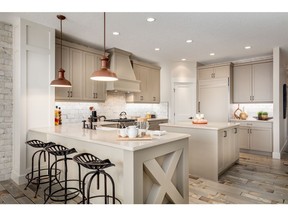 The kitchen in the Bowen show home by Stepper Homes.