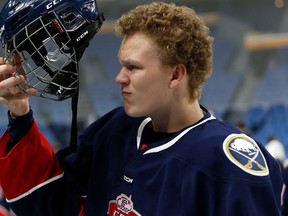 American forward Brady Tkachuk is shwon in the All-American Prospects Game on Sept. 21.