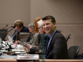 Coun. Jeromy Farkas during budget talks in council chambers on Nov. 29, 2017.