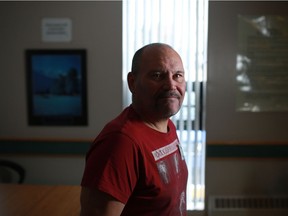 Renfrew Recovery Centre client Stacy was photographed in the group meeting room at the centre on Monday November 20, 2017. Stacy was nearing the end of a detox program and credits the centre with giving him a chance at kicking his addictions. Gavin Young/Postmedia

Postmedia Calgary
