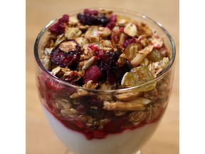 Coconut Almond Granola with Flaxseed for ATCO Blue Flame Kitchen for January 10, 2018; image supplied by ATCO Blue Flame Kitchen