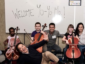 Yo Yo Ma visits Calgary’s Keeler Elementary School for a rare visit with students in Calgary on  Thursday, December 7, 2017. NOTE: RECROPPED VERSION Supplied/becq photography international