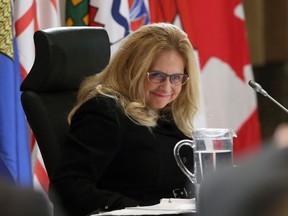 Supreme Court of Canada nominee Justice Sheilah Martin takes part in a question and answer session with members of the Standing Committee on Justice and Human Rights and members of the standing Senate committee on Legal and Constitutional Affairs in Ottawa on Tuesday, December 5, 2017. THE CANADIAN PRESS/Fred Chartrand