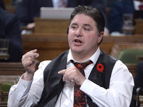 Minister of Sport and Persons with Disabilities Kent Hehr is shown during question period in the House of Commons, in Ottawa on Monday, Oct. 30, 2017.
