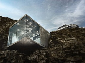 The Maralah, designed by architect Laertis-Antonios Ando Vassiliou, is a concept that features a 45-square-metre cabin jutting from a cliff in the Nakoda area west of Calgary. There are no plans to actually build the structure.