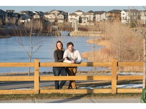 Mike Piszko and Laura Burt enjoying  King's Heights, Airdrie.