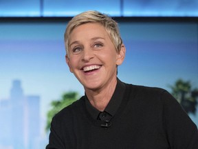 FILE - In this Oct. 13, 2016, file photo, Ellen Degeneres appears during a commercial break at a taping of "The Ellen Show" in Burbank. DeGeneres is known for keeping her comedy on the nice side. But she lets her inner meanie out for "Ellen's Game of Games." That's NBC's new prime-time game show, which begins its regular run Tuesday, Jan. 2, 2018, after a December sneak peek. The hour-long show subjects its contestants to minor-league torments that, it turns out, delight host DeGeneres.