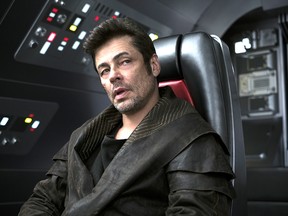 Benicio del Toro as DJ in Star Wars: The Last Jedi, in theaters on Dec. 15.