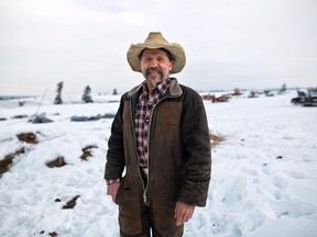 Fritz Brokop on his ranch on the edge of Calgary talks about the Calgary Humane Society animal cruelty investigation that happened on his property Tuesday night. Leah Hennel/Postmedia