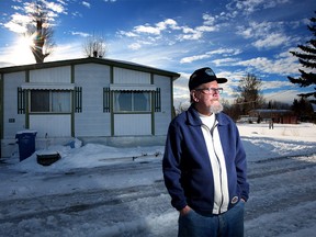 Rudy Prediger, outside his home of 45 years at Midfield Mobile Home Park in Calgary, on Friday January 5, 2018. Leah Hennel/Postmedia