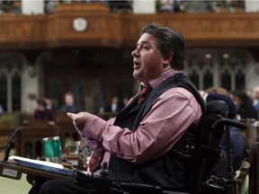 Calgary cabinet minister Kent Hehr in the House of Commons on May 4, 2017.