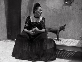 From Frida Kahlo: Her Photos. Courtesy, Glenbow Museum. Frida Kahlo by Lola Álvarez Bravo, ca. 1944 ©Frida Kahlo Museum.