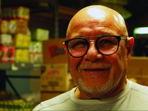 Luis Villatoro in the backroom warehouse of his Latin American grocery store La Tiendona. Photo by Blaise Kemna