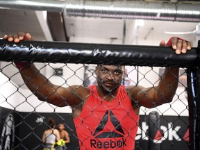 This file photo taken on April 21, 2017 shows Cameroonian--French mixed martial artist Francis Ngannou during a training session at the MMA Factory in Paris. (Getty Images)