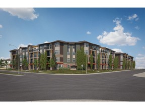 An artist's rendering of Saratoga in Skyview by Shane Homes Multi-Family.