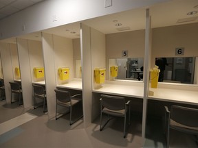 The consumption room inside the new supervised consumption site at the Sheldon Chumir Health Centre in Calgary, on Friday, Jan. 12, 2018.