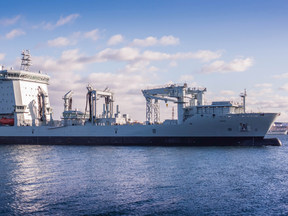 The latest delay for the Joint Support Ships cements the need for the leased supply ship, MV Asterix, seen above in an undated image.