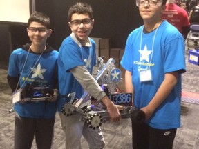 A group of seven Calgary teens, all of them recent refugees from Syria and Lebanon, showed off their technical skills this past weekend at a robotics tournament in Edmonton.