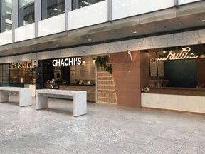 Ninety Eight Food Company partners Derek Brock and Jason Cunningham are opening a trio of food outlets — Chachis, Hula Poke and Dirtbelly, at Brookfield Place.