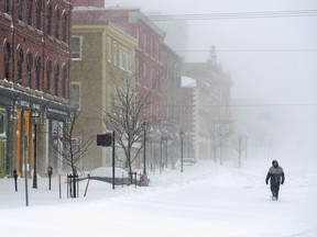 I file photo of downtown Charlottetown, PEI in the snow.