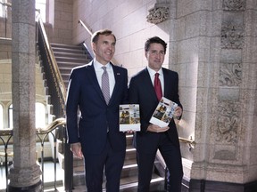 Bill Morneau and Justin Trudeau ahead of the 2017 federal budget announcement.