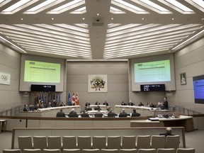 Inside council chambers during budget meetings in Calgary on Thursday, Nov. 30, 2017.