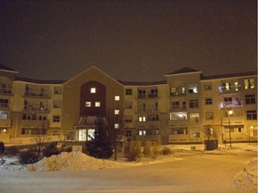 The apartment complex in Airdrie where a 12-year-old boy was killed by a carbon monoxide leak on Sunday, Feb. 4, 2018.