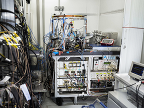 Inside the mobile lab that carried the atomic clock up a mountain in the French Alps.