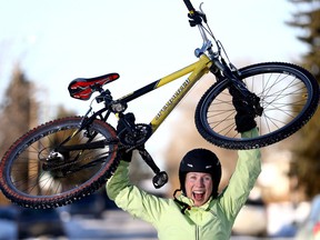 Krista Phillips, vice-president of Bike Calgary is excited Calgary will play host to the Winter Cycling Congress next year on Thursday February 15, 2018. Darren Makowichuk/Postmedia
